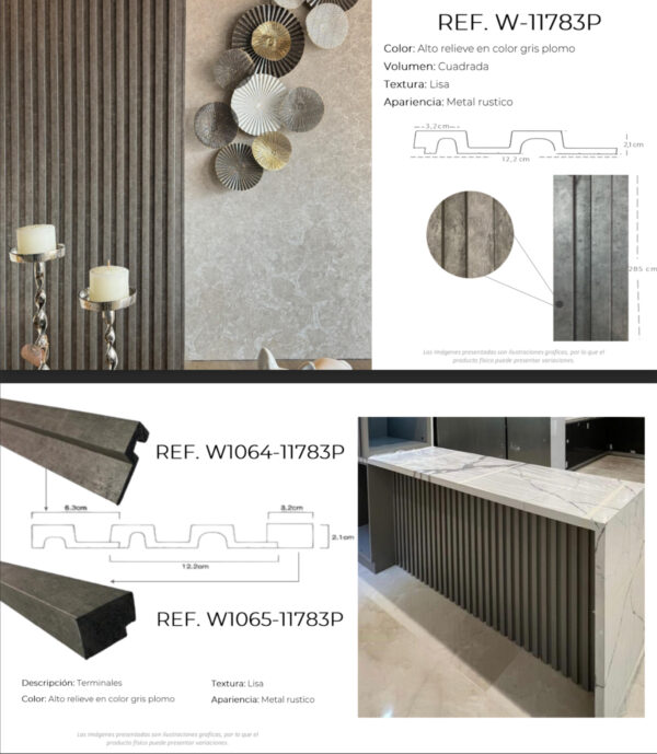 WallPanel Grey Vintage REF W-11783P