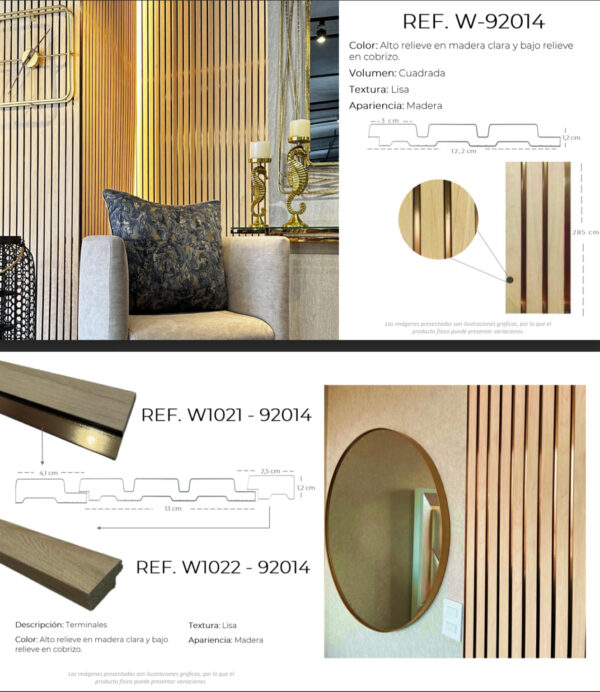 WallPanel Light Oak & Black REF W-92014