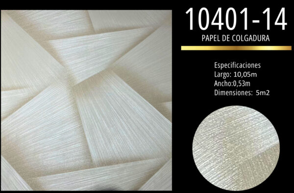 Diseño geométrico que aporta dinamismo y elegancia,Textura sofisticada para ambientes modernos,Cobertura eficiente: 5 m² por rollo,Ideal para oficinas,salas y espacios comerciales,Fácil instalación y acabado profesional,Tonos neutros que combinan con cualquier estilo,- Transforma tus paredes en piezas de diseño