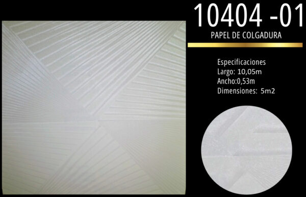 Transforma tus paredes con diseño contemporáneo,- Fácil instalación y acabado profesional,- Textura sutil que realza sin sobrecargar,Cobertura eficiente: 5 m² por rollo,- Ideal para ambientes minimalistas y elegantes,Tonos claros que amplían visualmente el espacio,Diseño geométrico que aporta orden y estilo