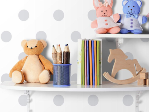 papel de colgadura infantil círculos gris y blanco – diseño suave para bebés | ref. 585 3