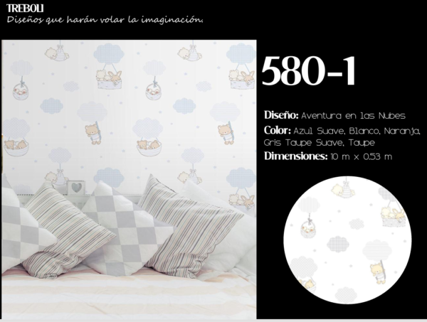 papel de colgadura infantil “aventura en las nubes” – sueños y fantasía para bebés | ref. 580 1 papel de colgadura infantil “aventura en las nubes” – sueños y fantasía para bebés | ref. 580 1
