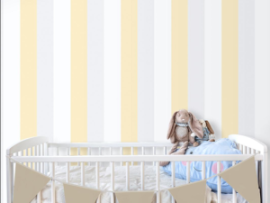 papel de colgadura infantil,papel tapiz para bebé,papel tapiz franjas infantiles,decoración cuarto de bebé,papel tapiz tonos pastel,papel tapiz infantil moderno,papel de colgadura Trebol