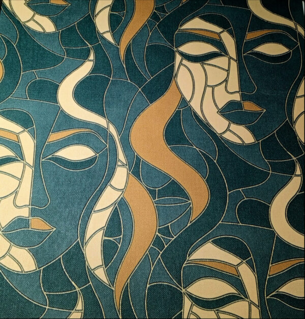 papel de colgadura diseño artístico rostros abstractos premium | elegancia y estilo vanguardista | ref 10458 19