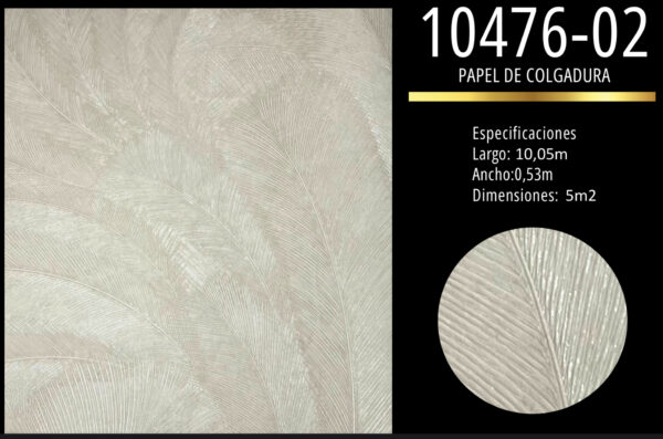 papel de colgadura textura plumas superpuestas premium | elegancia y movimiento natural | ref 10476 02