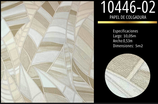 papel de colgadura diseño orgánico en tonos neutros premium | elegancia y estilo natural | ref 10446 02