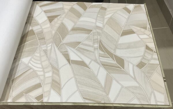 papel de colgadura diseño orgánico en tonos neutros premium | elegancia y estilo natural | ref 10446 02