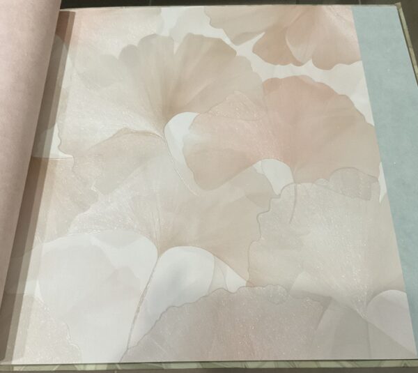papel de colgadura diseño ginkgo pastel premium | elegancia natural y textura brillante | ref 10470 05