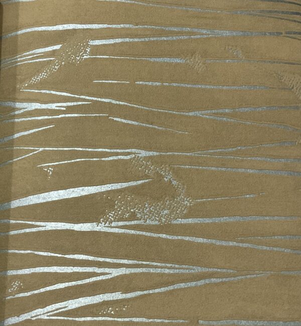 papel de colgadura marrón con detalles plateados | estilo moderno y sofisticado | ref 10123 11