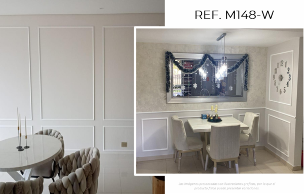 moldura decorativa clásica blanca m148 w | acabado elegante para paredes | 2.5 cm x 285 cm moldura decorativa clásica blanca m148 w | acabado elegante para paredes | 2.5 cm x 285 cm