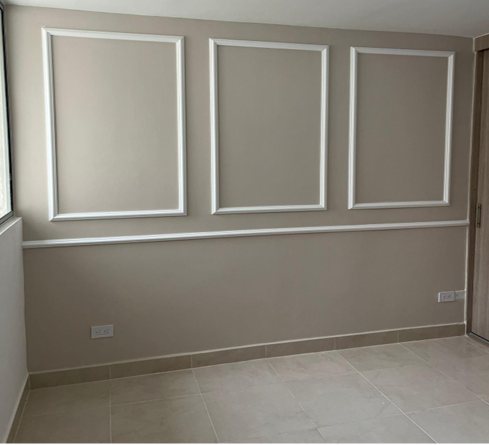 moldura decorativa clásica blanca m88 w | perfil elegante para paredes | 3.5 cm x 285 cm