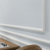 moldura decorativa clásica blanca m88 w | perfil elegante para paredes | 3.5 cm x 285 cm