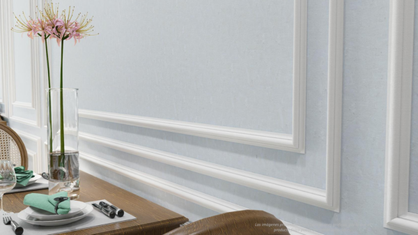 moldura decorativa clásica blanca m88 w | perfil elegante para paredes | 3.5 cm x 285 cm